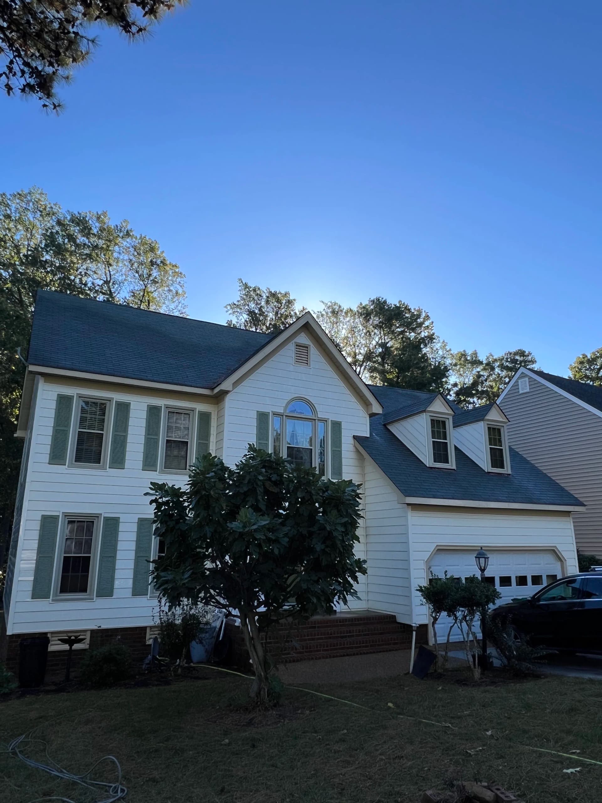 Green Stains Gone - White Siding Looking Fresh Again image