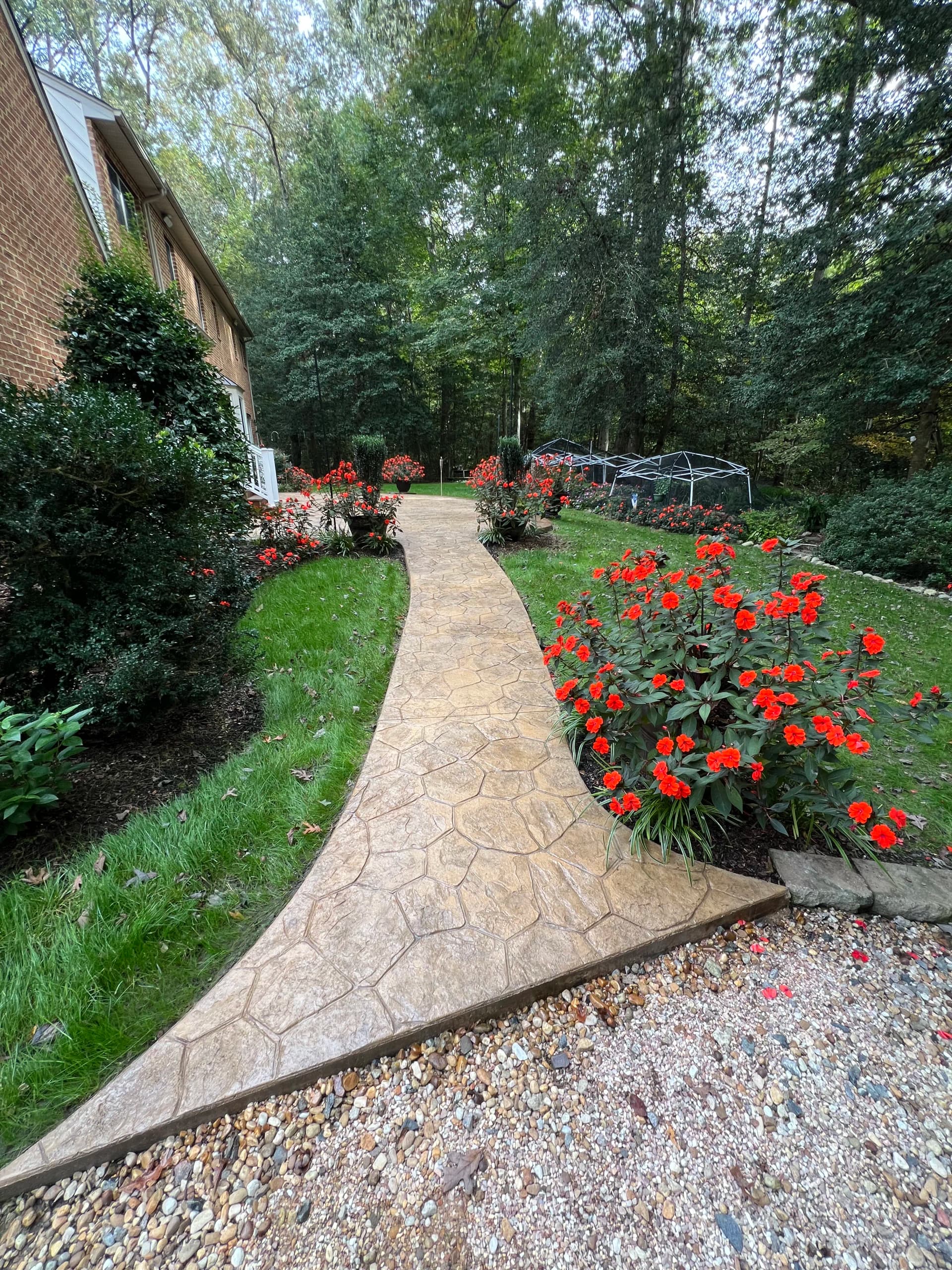Gallery photos for Stamped Concrete Sealing Done Right on This Backyard Patio: Image #2