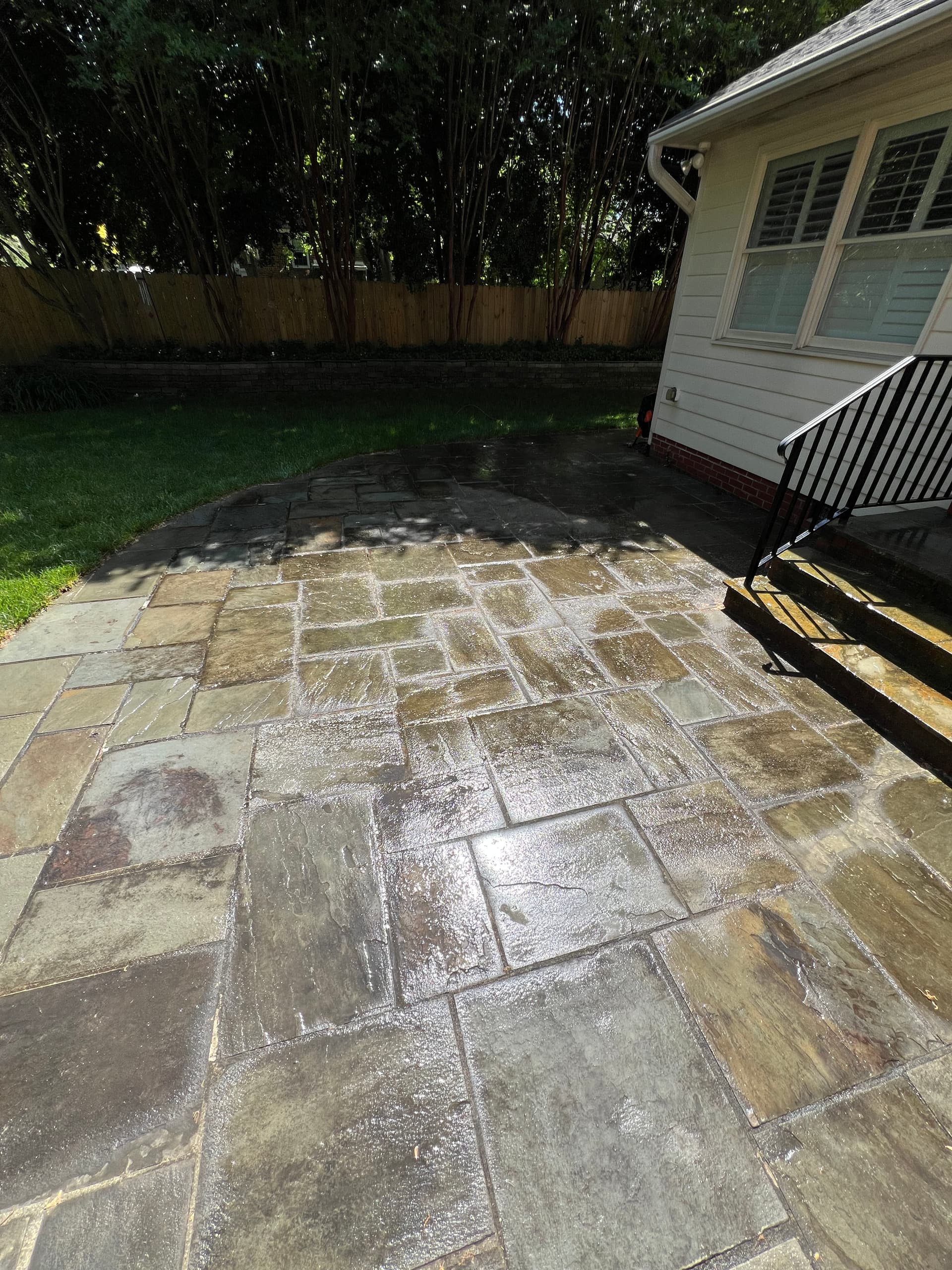 Gallery photos for Bluestone Patios, Concrete Driveway and Paver Sidewalk Cleaned in Richmond: Image #2