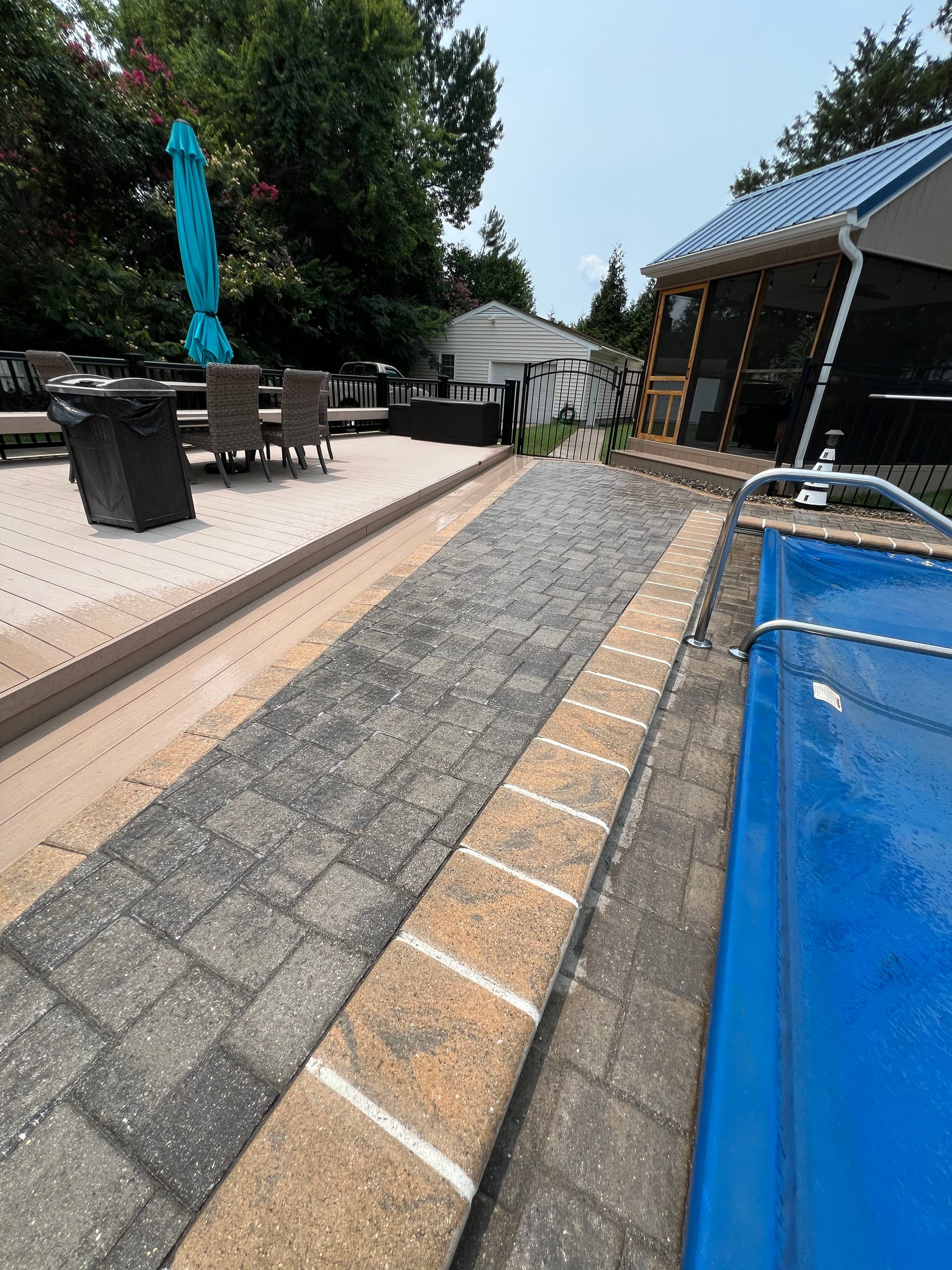 Gallery photos for Pool Patio Cleaning and Paver Re-Sanding in Mechanicsville: Image #2