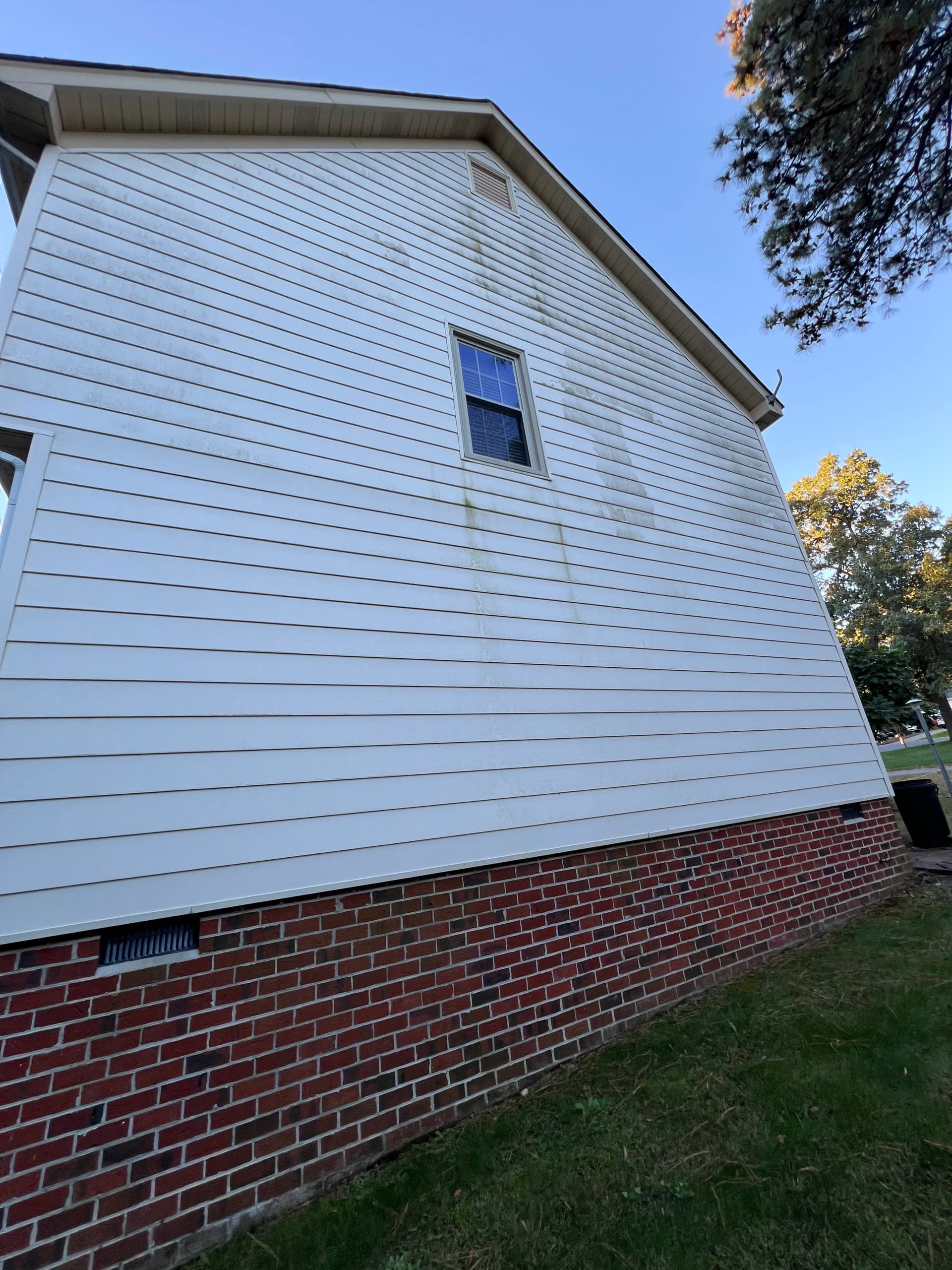 Gallery photos for Green Stains Gone - White Siding Looking Fresh Again: Image #1