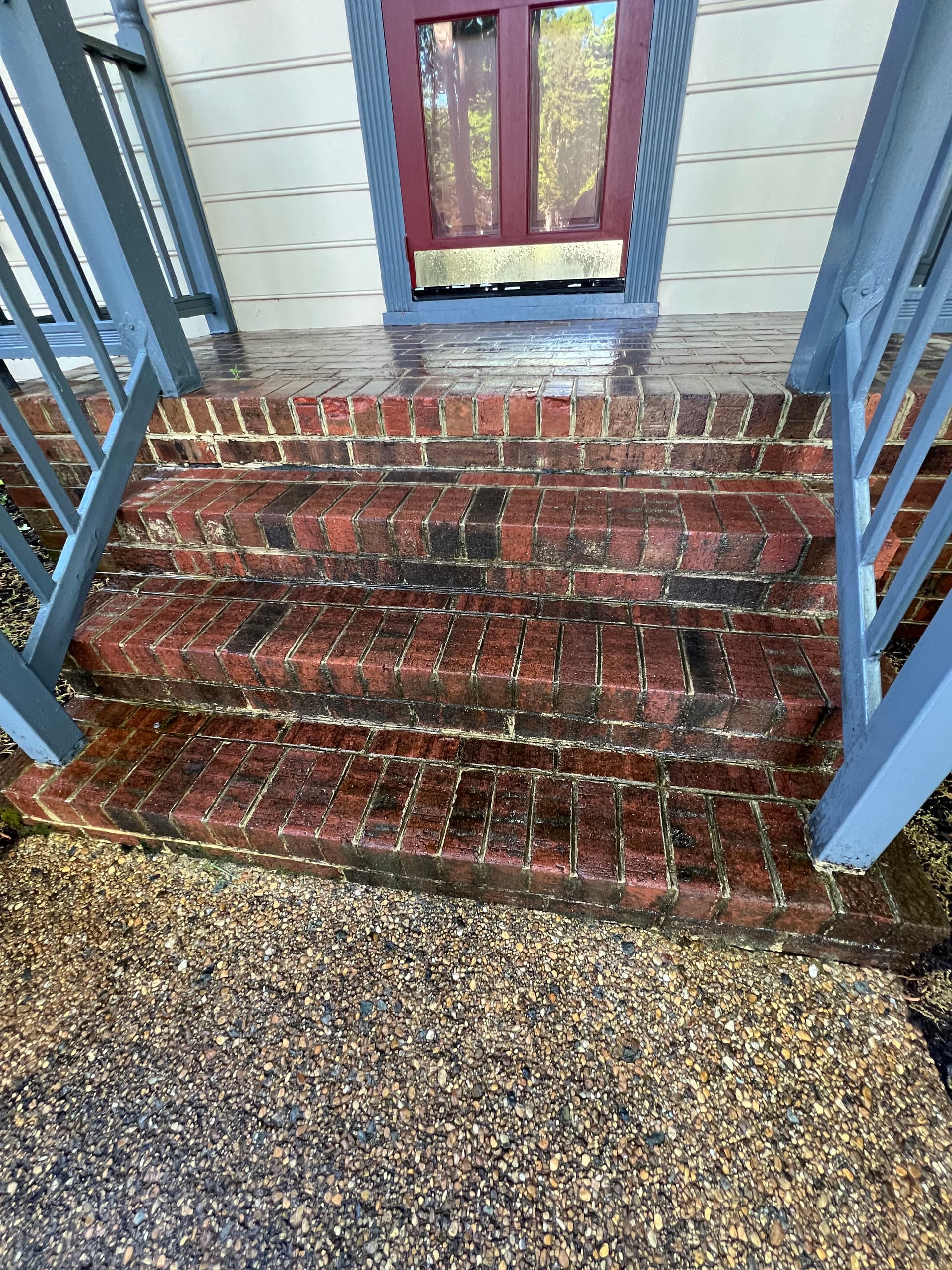 Brick Steps and Walkway Cleaning at a Henrico Home image