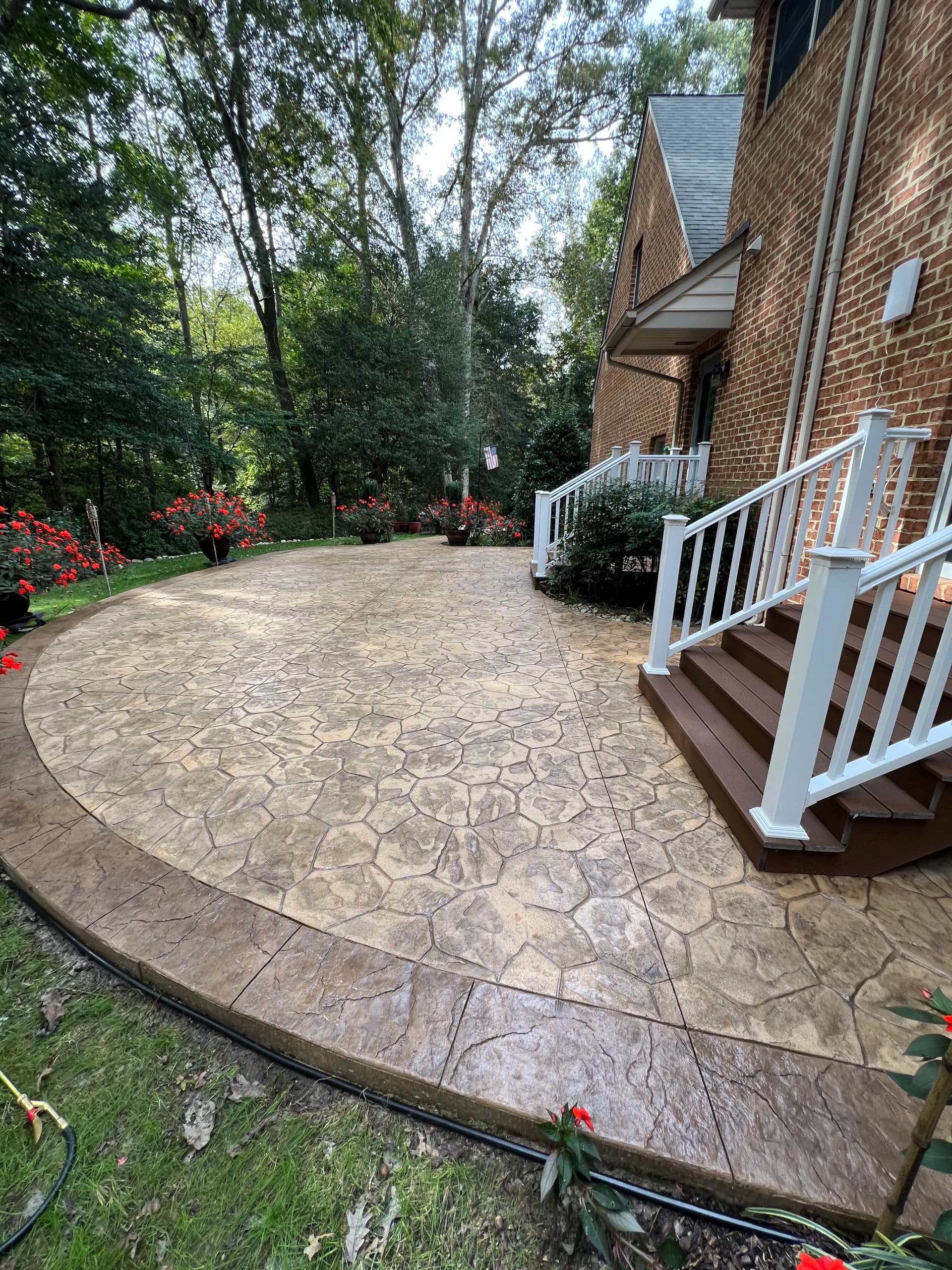 Stamped Concrete Sealing Done Right on This Backyard Patio image