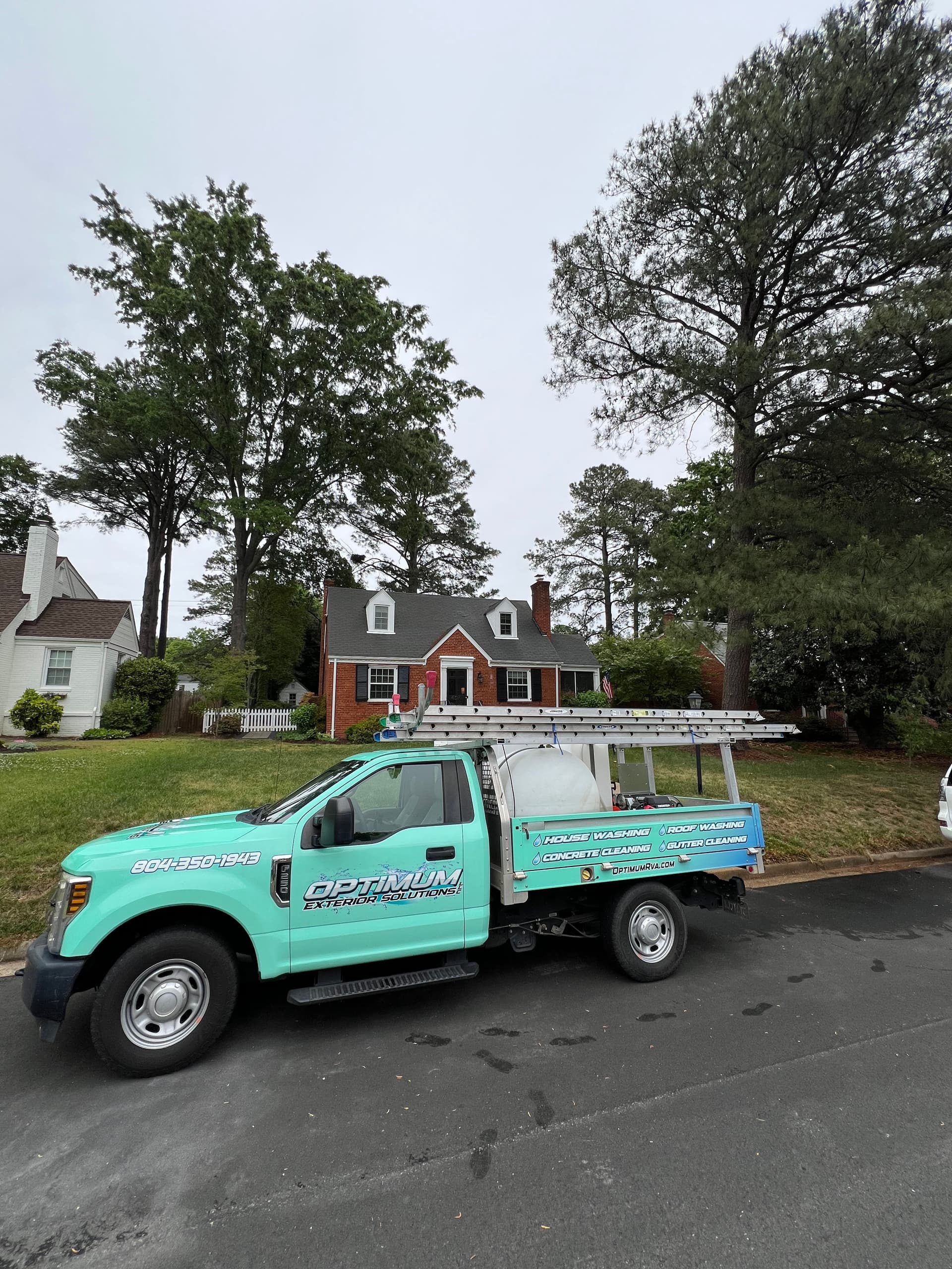 House Washing and Patio Cleaning at a Richmond Brick Home image